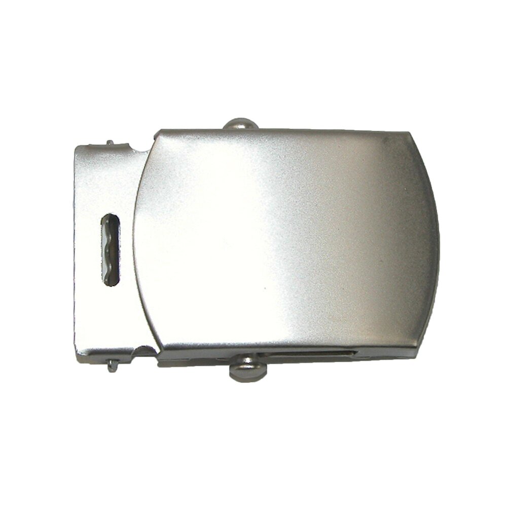1863 Blank Removable Military Belt Buckle, Polished Nickel